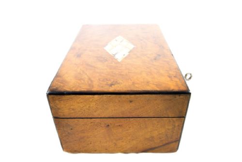 fig 1. Burr Walnut Table Box c.1870