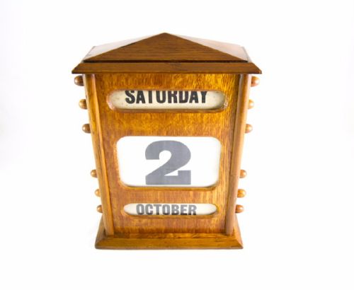 Large Oak Calendar C.1910