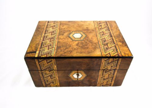 Burr Walnut Table Box C.1860