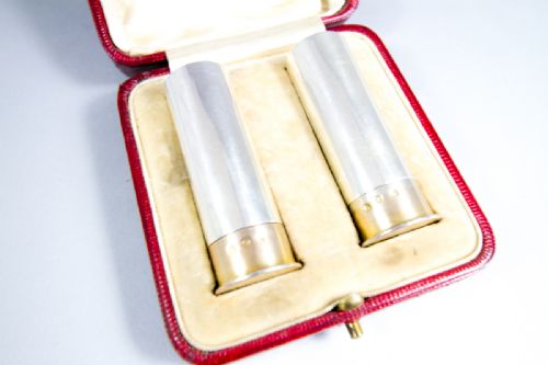 Silver Bullet Salt and Pepper Shakers C.1912