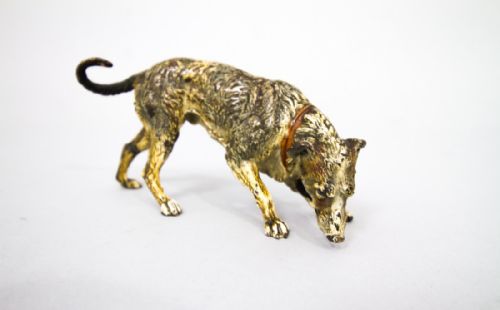 Cold Painted Bronze Lurcher C.1900