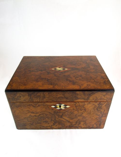 Burr Walnut Table Box C.1860