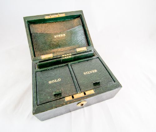 Green Leather Desk Box C.1920