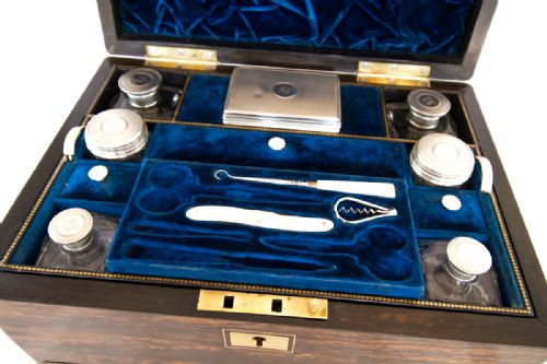 Silver and Coromandel Vanity Box C.1840
