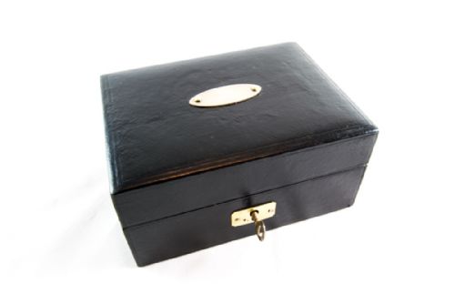 Leather Jewellery Box C.1920