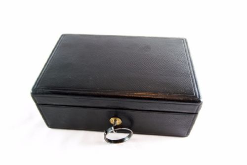Chubb London Leather Jewellery Box C.1920.
