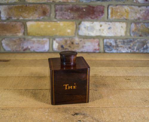 French Rosewood Single Tea Caddy C.1840