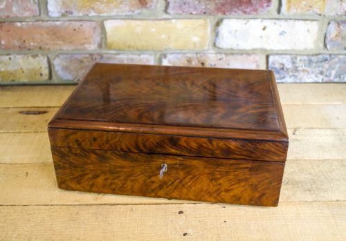Figured Walnut Table Box C.1860
