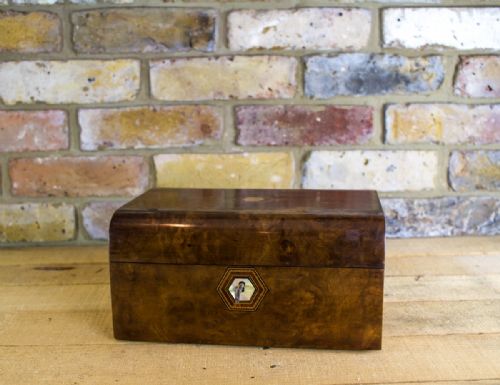 Burr Walnut Table Box C.1870