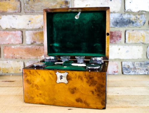 Burr Walnut Vanity Box C.1870