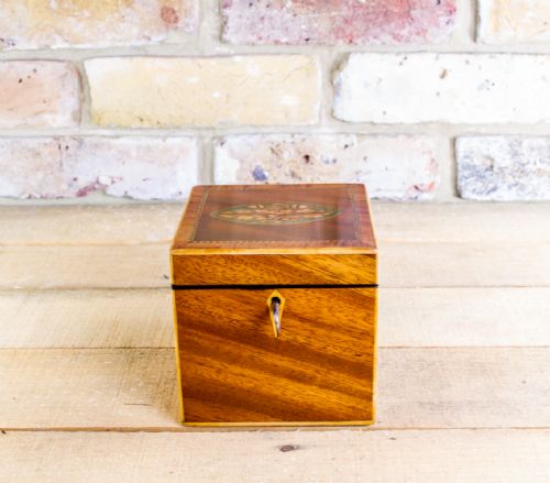 Single Mahogany Tea Caddy C.1800