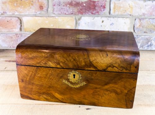 Figured Walnut Table Box C.1870