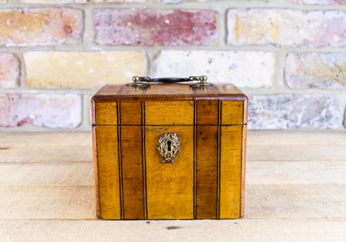 Satinwood Single Tea Caddy C.1870