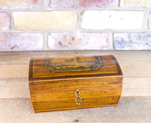 Dome Top Hand Painted Table Box C.1800