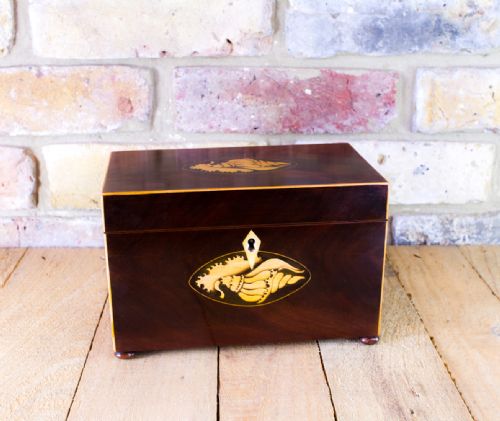 Mahogany Twin Lid Tea Caddy C.1790