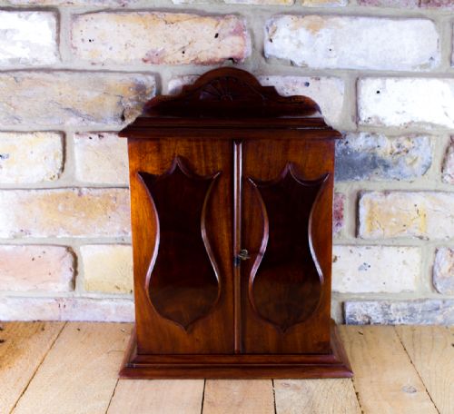 Flamed Mahogany Collectors Cabinet C.1860