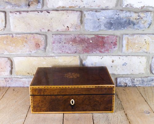 Burr Yew Jewellery Box C.1820