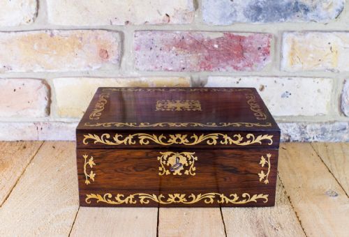 Rosewood Brass Inlaid Regency Box C.1820