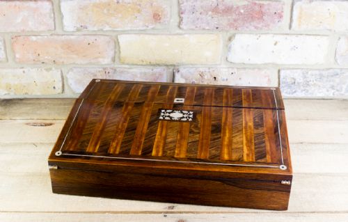 Rosewood and Satinwood Lap Desk C.1830
