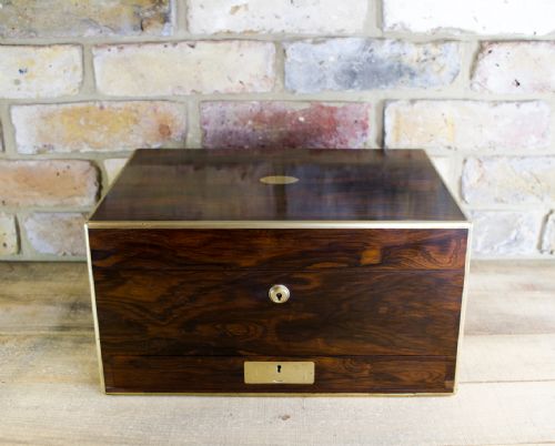 Rosewood Brass Bound Gent's Box C.1830