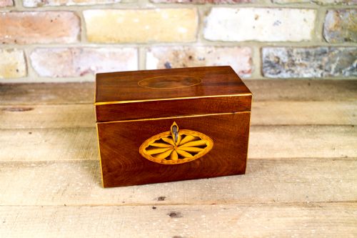 Twin Lid Mahogany Georgian Tea Caddy