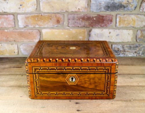 Tunbridge Ware Burr Walnut Writing Slope C.1880