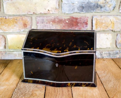 Stunning Tortoise Shell & Silver Jewellery Box C.1890