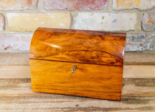 Burr & Figured Walnut Tea Caddy C.1880