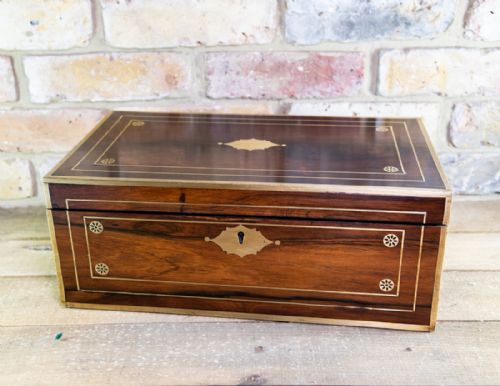 Rosewood & Brass Writing Slope C.1820