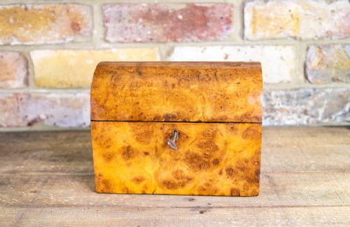 Burr Walnut Tea Caddy C.1870