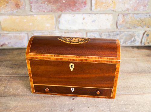 Rare 3 Lid Georgian Tea Caddy C.1820