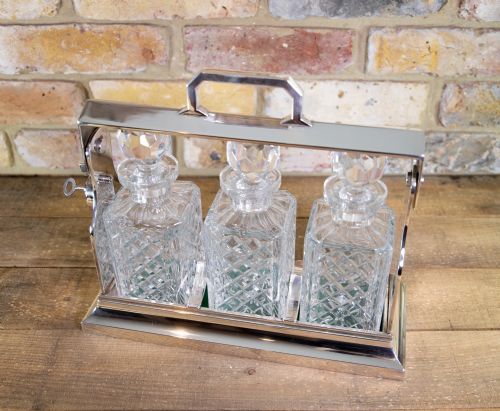 Beautiful Silver Plate Tantalus 1920'S