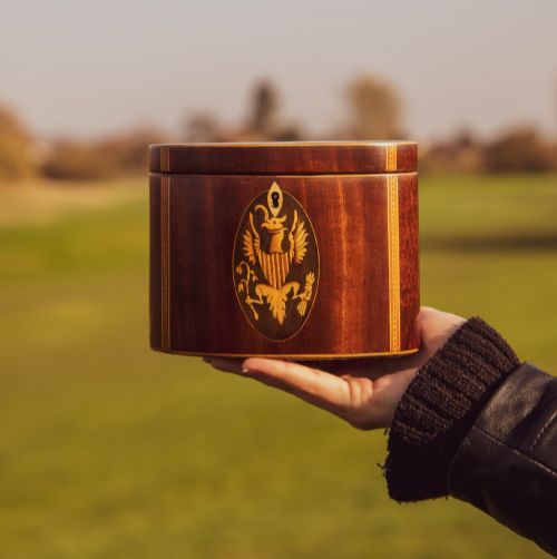 A Stunning Oval Mahogany Tea Caddy C.1830