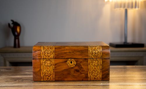 Domed Top Tunbridge Ware Table Box 1880