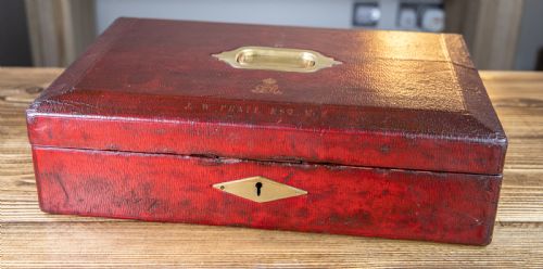 fig 1. Sir John William Pratt George V John Peck Red Morocco Leather Despatch Box