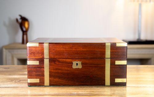 Georgian Brass Bound Table Box 1820