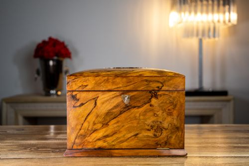 Burr Walnut Jewellery Box C.1880