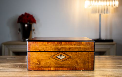 Burr Walnut Table Box 1870