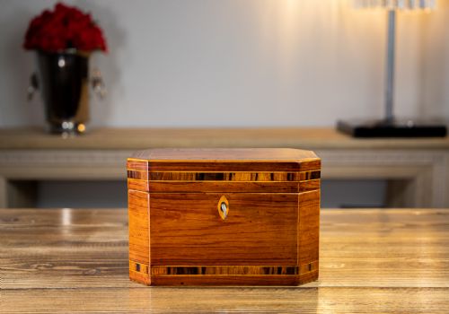 Stunning Kingwood Tea Caddy 1840