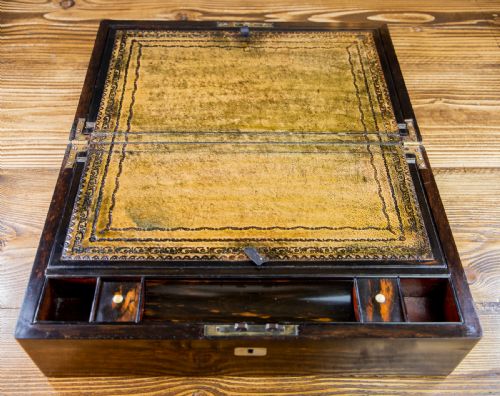 LUND OF LONDON COROMANDEL WRITING SLOPE 1850 - ADDITIONAL PHOTO 8
