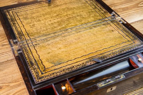 LUND OF LONDON COROMANDEL WRITING SLOPE 1850 - ADDITIONAL PHOTO 10