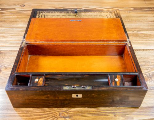 LUND OF LONDON COROMANDEL WRITING SLOPE 1850 - ADDITIONAL PHOTO 12