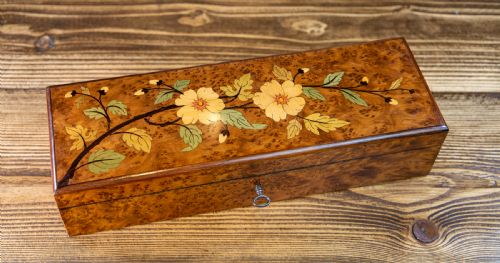 Ladies Amboyna Floral Box 1900