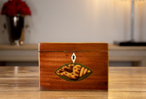 Sheraton Mahogany Tea Caddy 1800