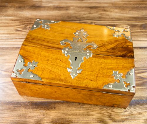 SATINWOOD BRASS OVERLAY LAPDESK 1850 - ADDITIONAL PHOTO 9