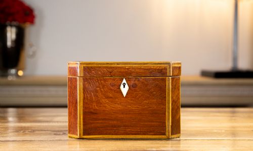 Octagonal Partridge Wood Tea Caddy 1820