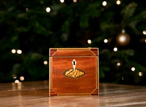 Mahogany Single Georgian Tea Caddy