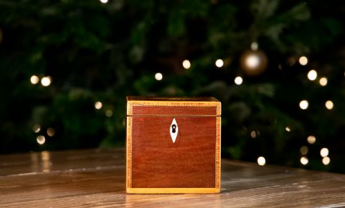 Single Mahogany Georgian Tea Caddy