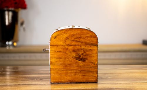 LIGHT ROSEWOOD FRENCH TEA CADDY 1890 - ADDITIONAL PHOTO 2