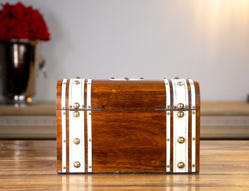 LIGHT ROSEWOOD FRENCH TEA CADDY 1890 - ADDITIONAL PHOTO 3